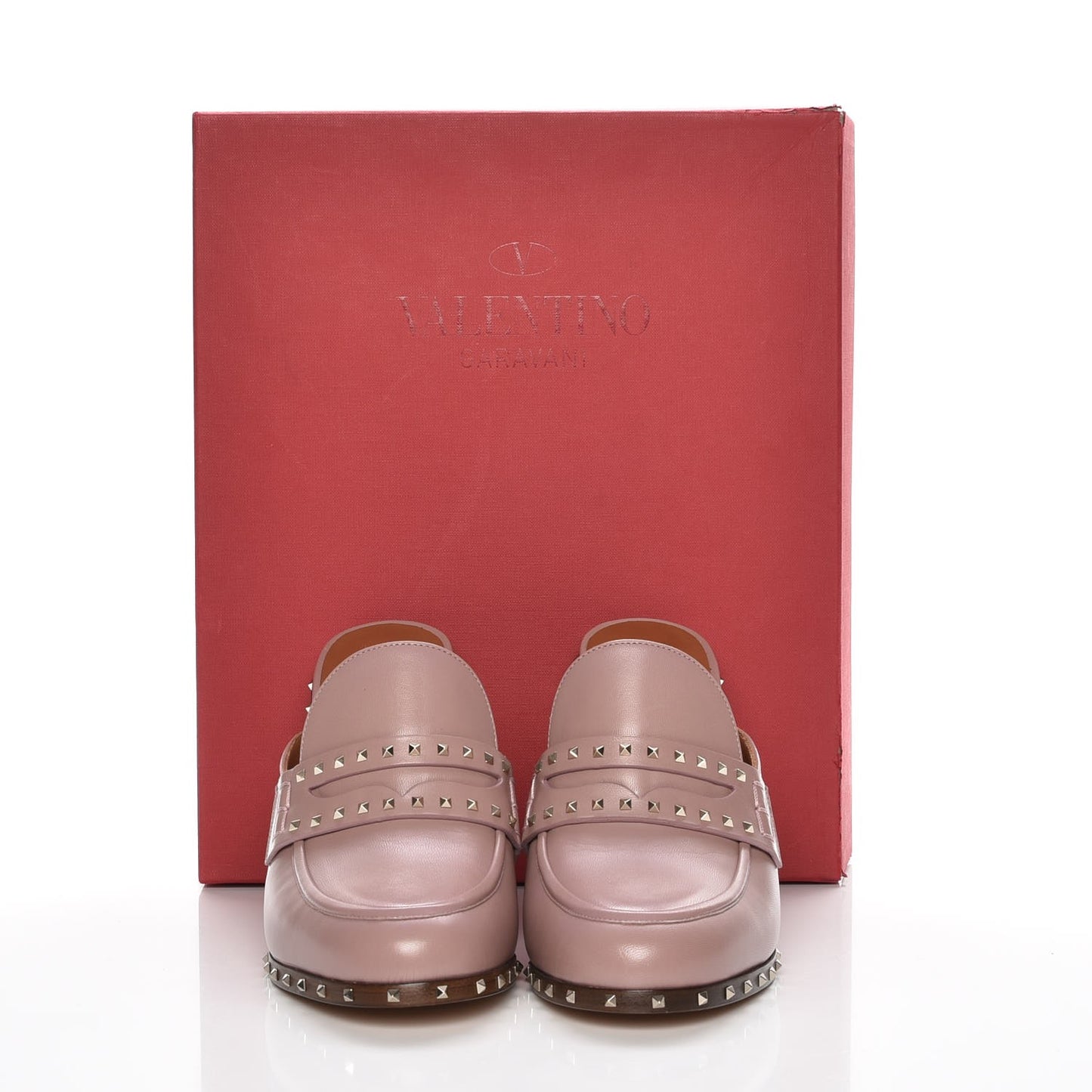 Nappa Soul Rockstud High Heel Mules 39 Lipstick