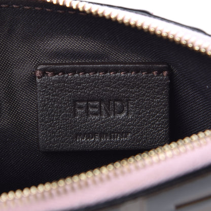 Fendi Vitello Cruise F is Fendi Bi-Color FF 1974 Embossed Key Case Pouch Maya Black Peonia 6 of 10