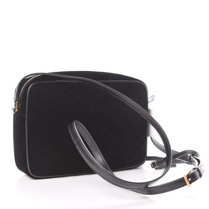 Saint Laurent Velvet Matelasse Monogram Lou Camera Bag Black 4 of 11