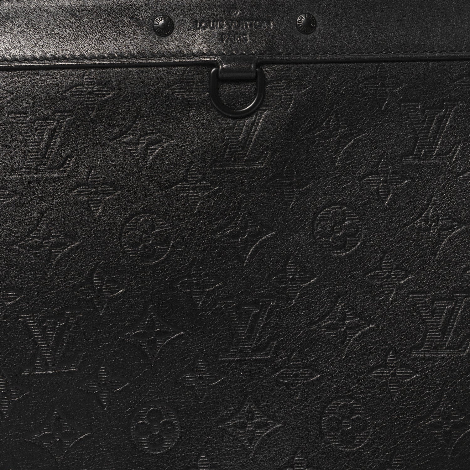 Louis Vuitton Calfskin Monogram Shadow Discovery Pochette Black 8 of 10