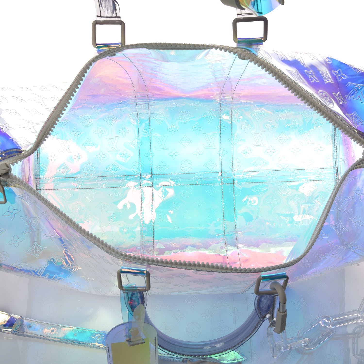 Louis Vuitton PVC Monogram Keepall Bandouliere 50 Iridescent Prism 5 of 7