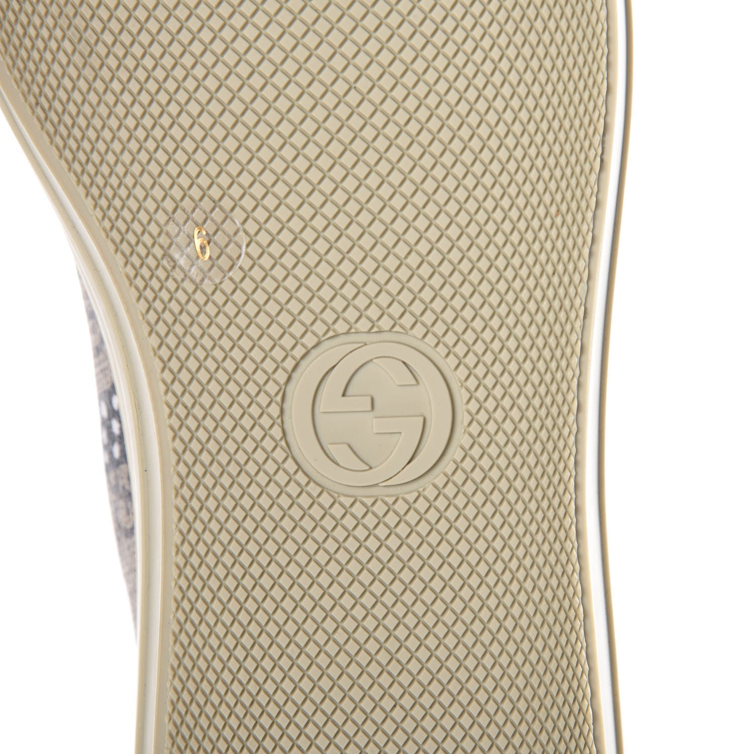 Gucci GG Supreme Monogram Bengal Mens High Top Sneakers 6 Beige Yard 6 of 7