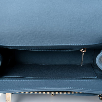 Chanel Caviar Quilted Medium Business Affinity Flap Blue 4 of 5