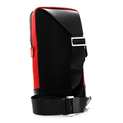 Fendi Nylon Vitello Liberty Monster Eyes Sling Bag Red Black 3 of 11