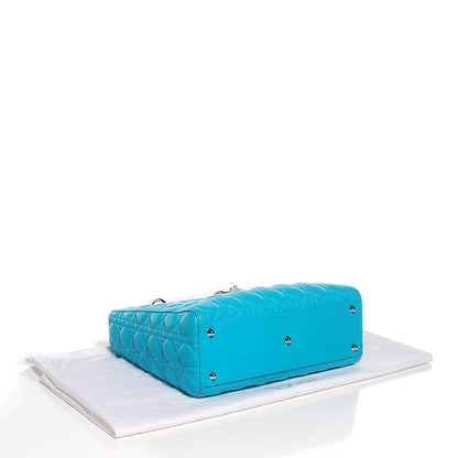 Christian Dior Lambskin Cannage Large Lady Dior Turquoise 4 of 8