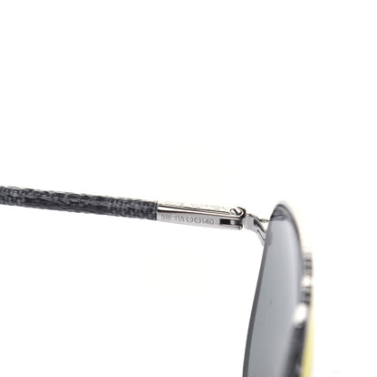Louis Vuitton Damier Graphite Conspiration Pilote Aviator Sunglasses Z0791U Silver 5 of 8