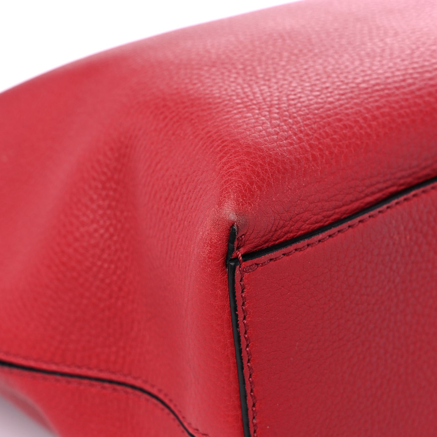 Grained Calfskin Rockstud Shoulder Tote Rosso Valentino