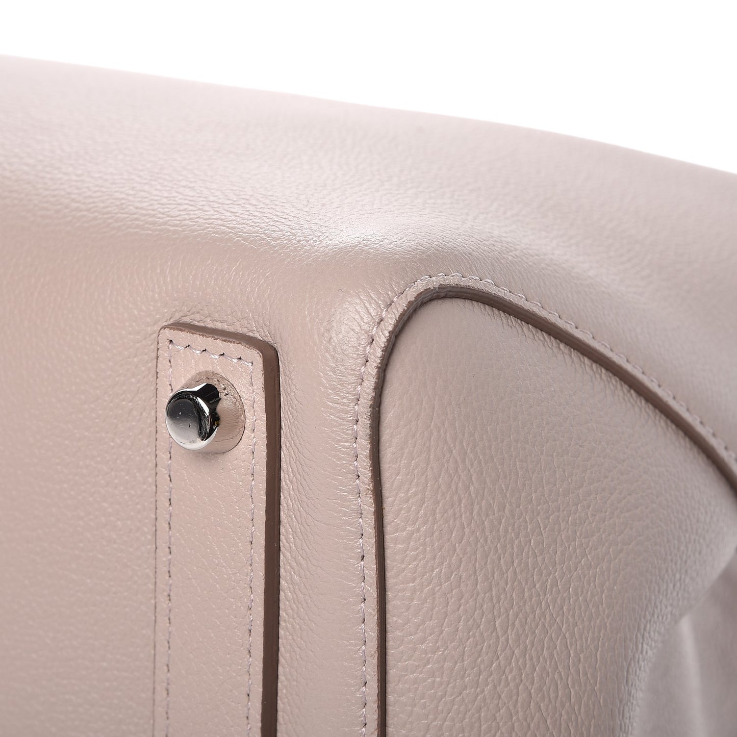 Supple Grained Calfskin Large Open Bar Tote Rose Poudre