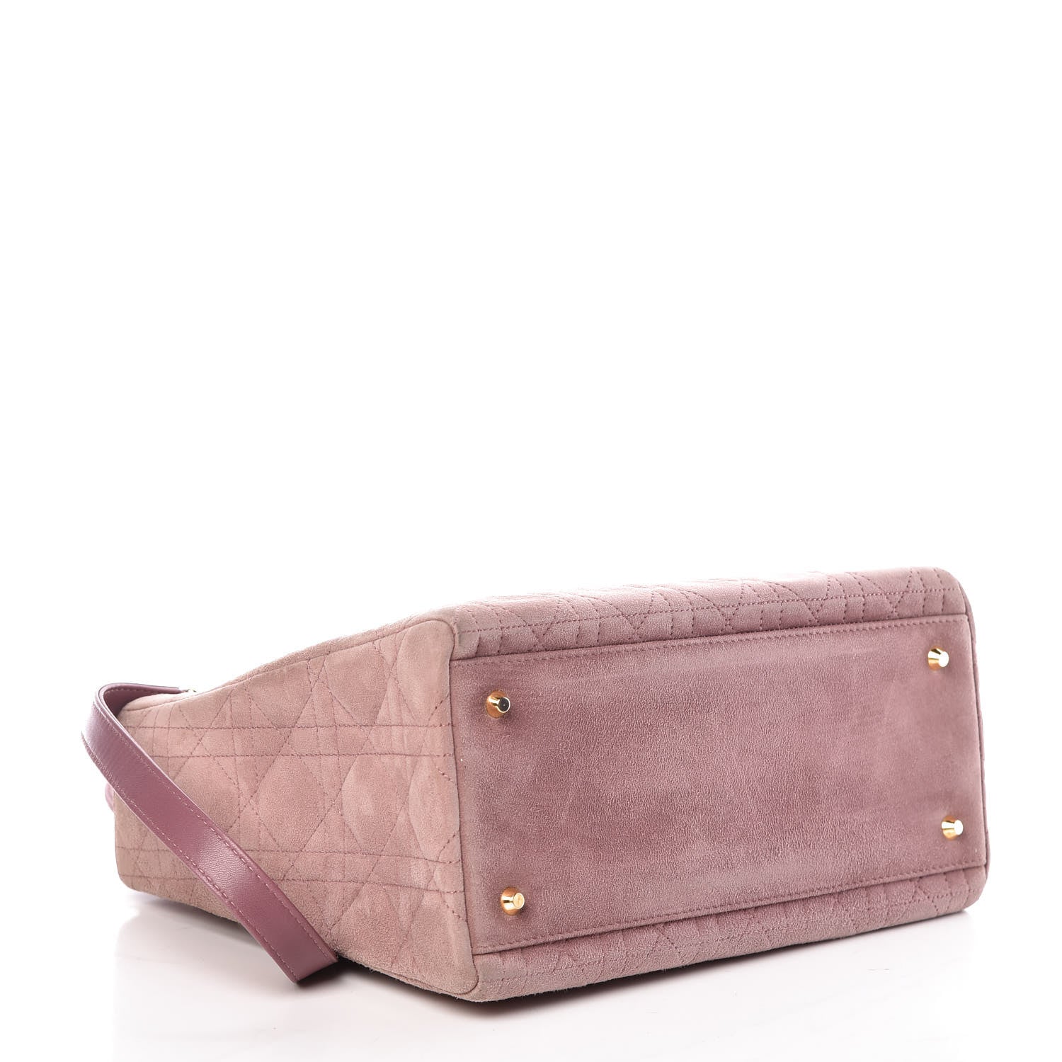 Christian Dior Suede Cannage Medium Lady Dior Pink 4 of 13