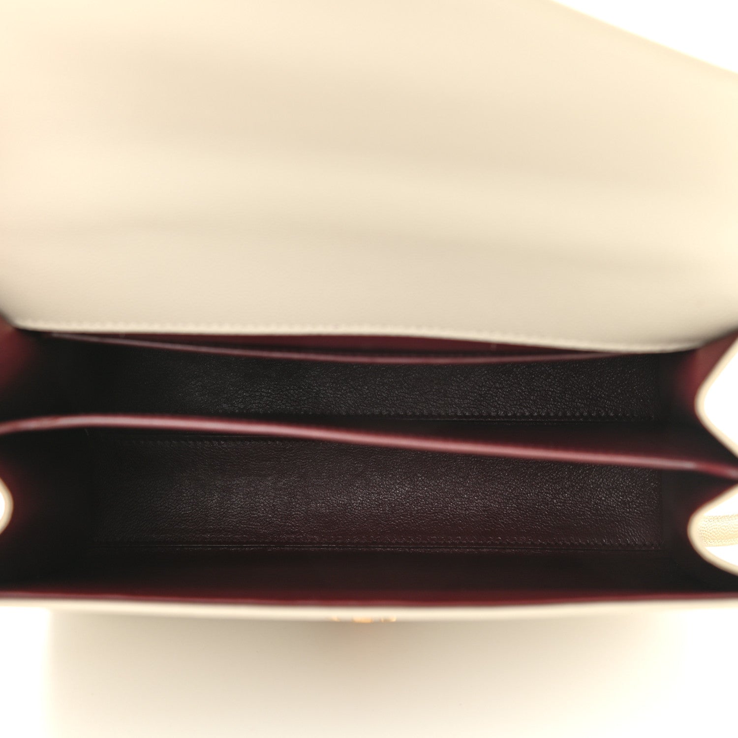 Saint Laurent Grain de Poudre Medium Classic Monogram Cassandra Top Handle Crema Soft Rouge Legion 5 of 10