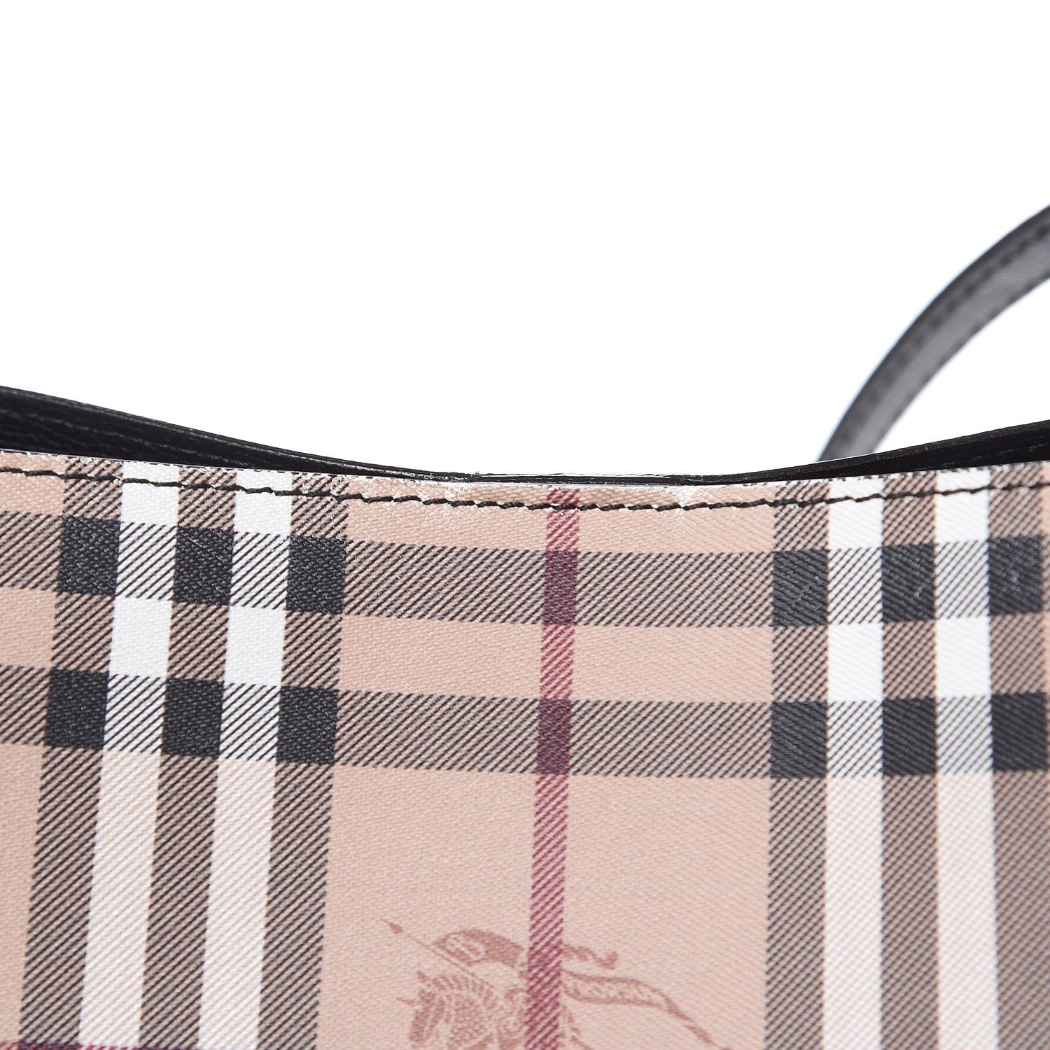 Burberry Haymarket Check Colours Small Lorne Bucket Crossbody Black 7 of 11