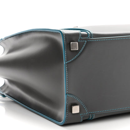 Celine Satin Debossed Calfskin Micro Luggage Anthracite 9 of 11