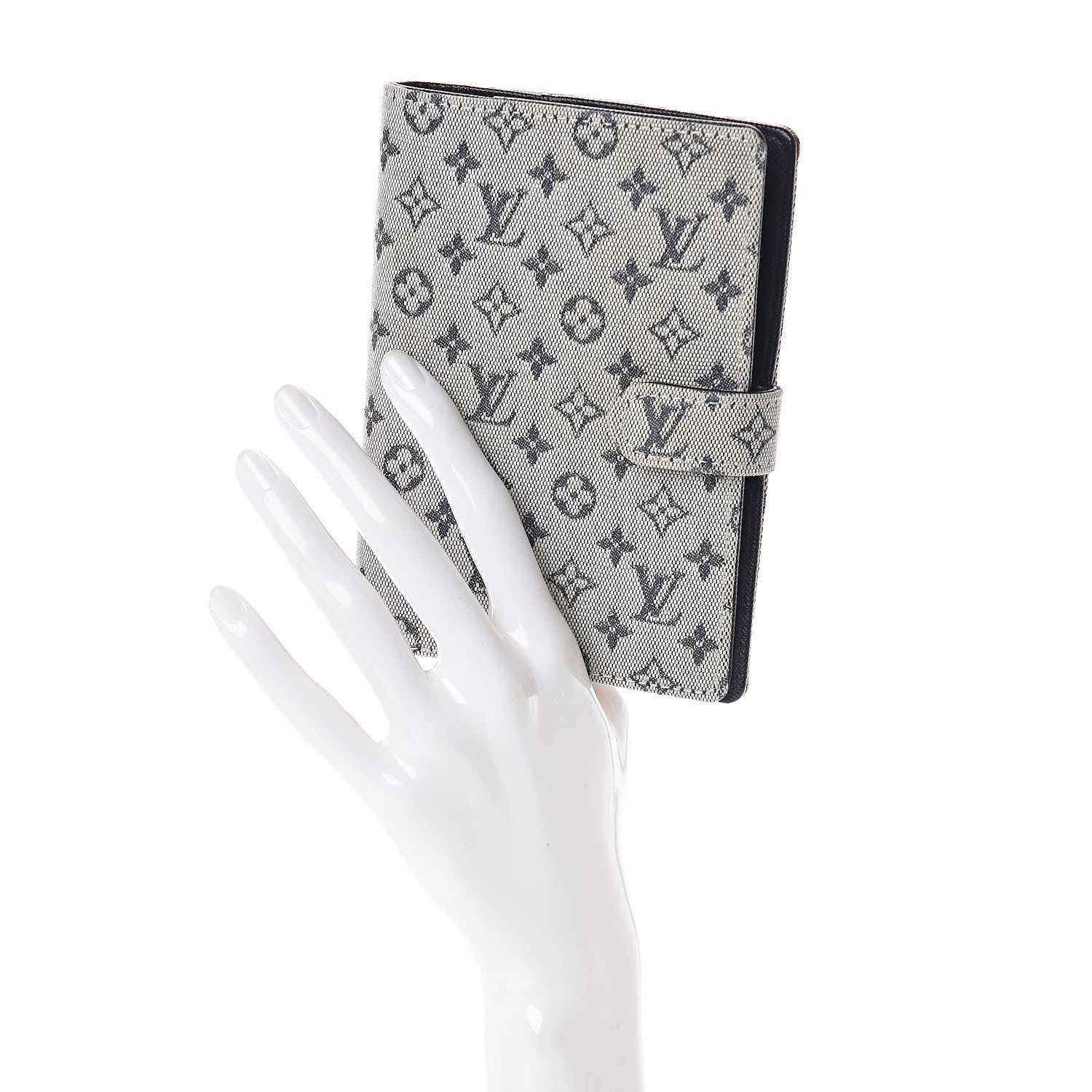 Louis Vuitton Mini Lin Small Ring Agenda Cover Blue 2 of 7