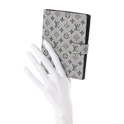 Louis Vuitton Mini Lin Small Ring Agenda Cover Blue 2 of 7