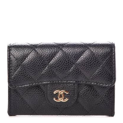 Chanel Caviar Quilted Flap Card Holder Black 1 of 9