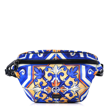 Dolce & Gabbana Nylon Tile Print Belt Bag Blue Multicolor 1 of 9