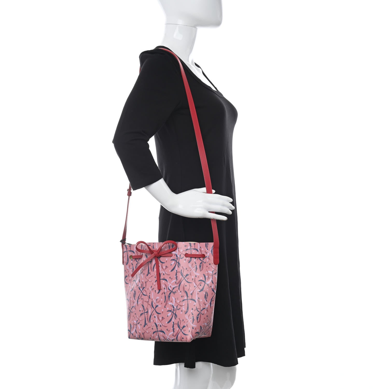 Mansur Gavriel X MARC CAMILLE CHAIMOWICZ Calfskin Mini Bucket Bag Pink Blue 2 of 11