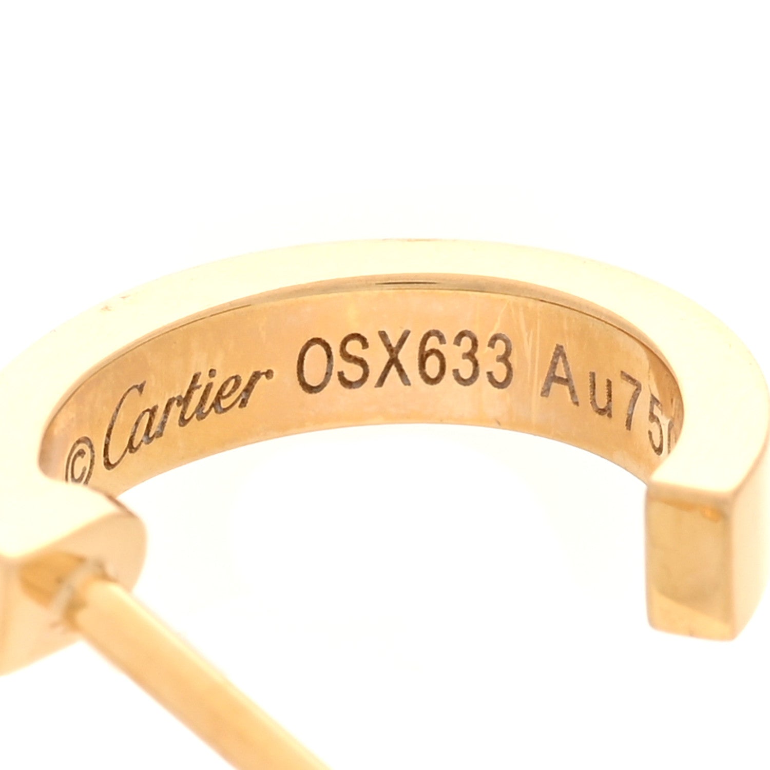Cartier 18K Yellow Gold Small LOVE Hoop Earrings 3 of 4