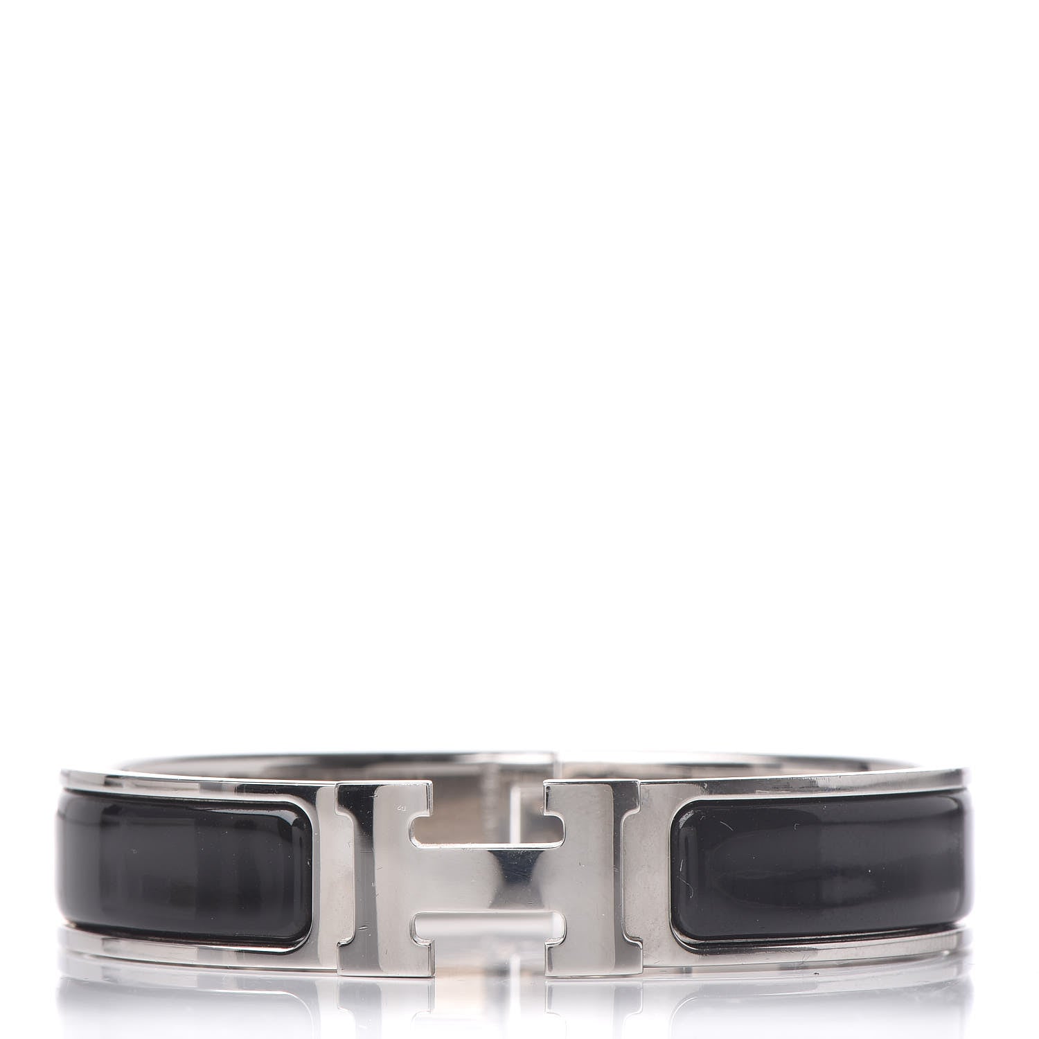 Hermes Enamel Narrow Clic Clac H Bracelet PM Black 1 of 6
