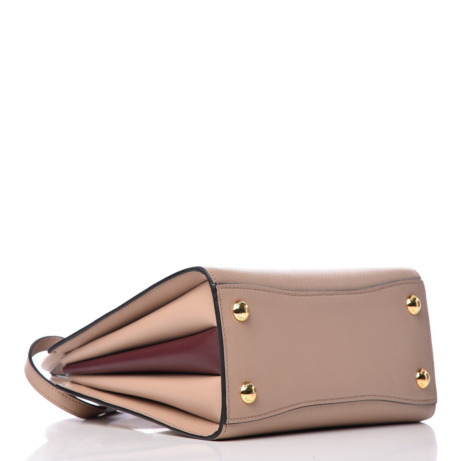 Prada Saffiano City Calfskin Small Bibliotheque Top Handle Cammeo Granato 4 of 11