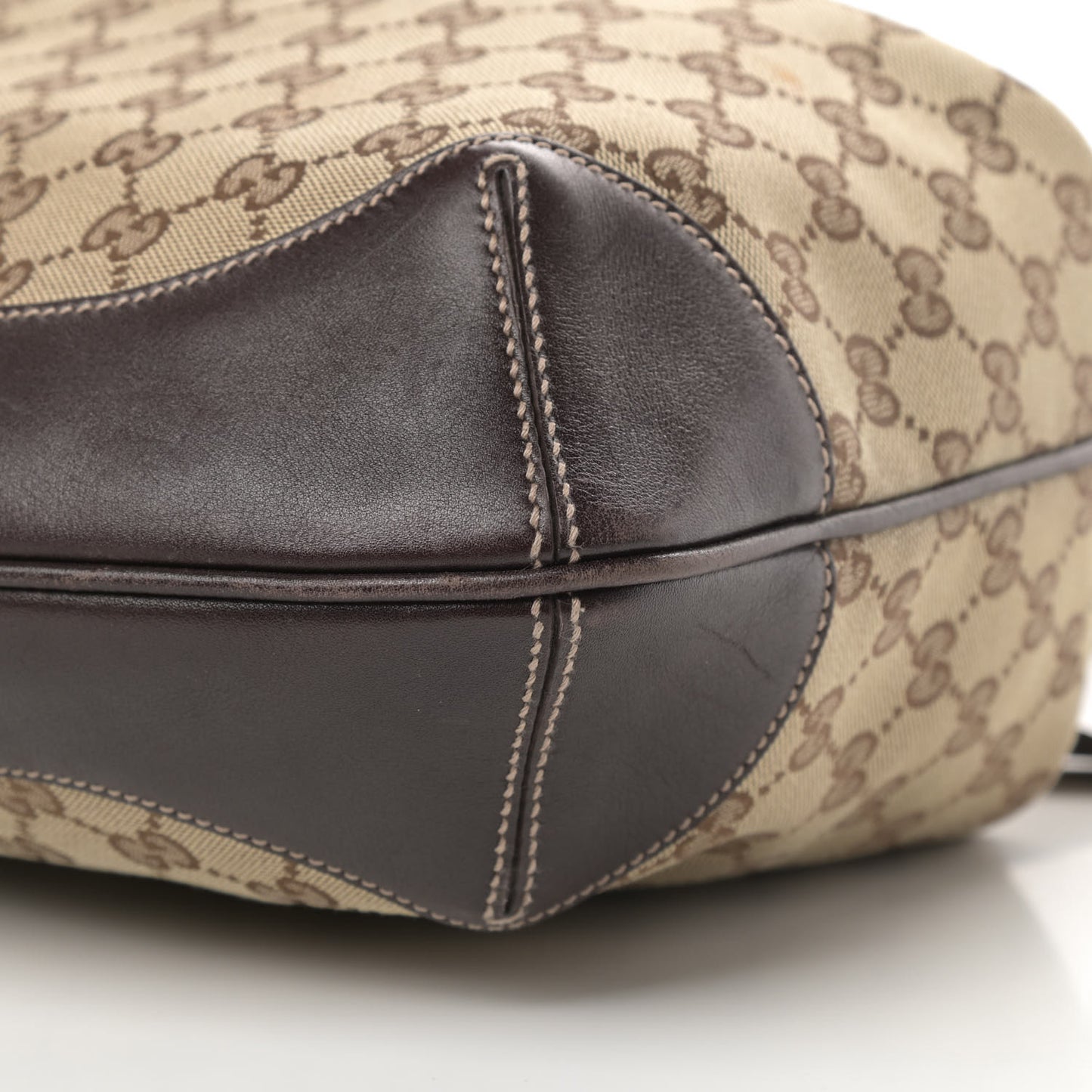 Monogram Medium Peggy Bamboo Top Handle Bag Dark Brown