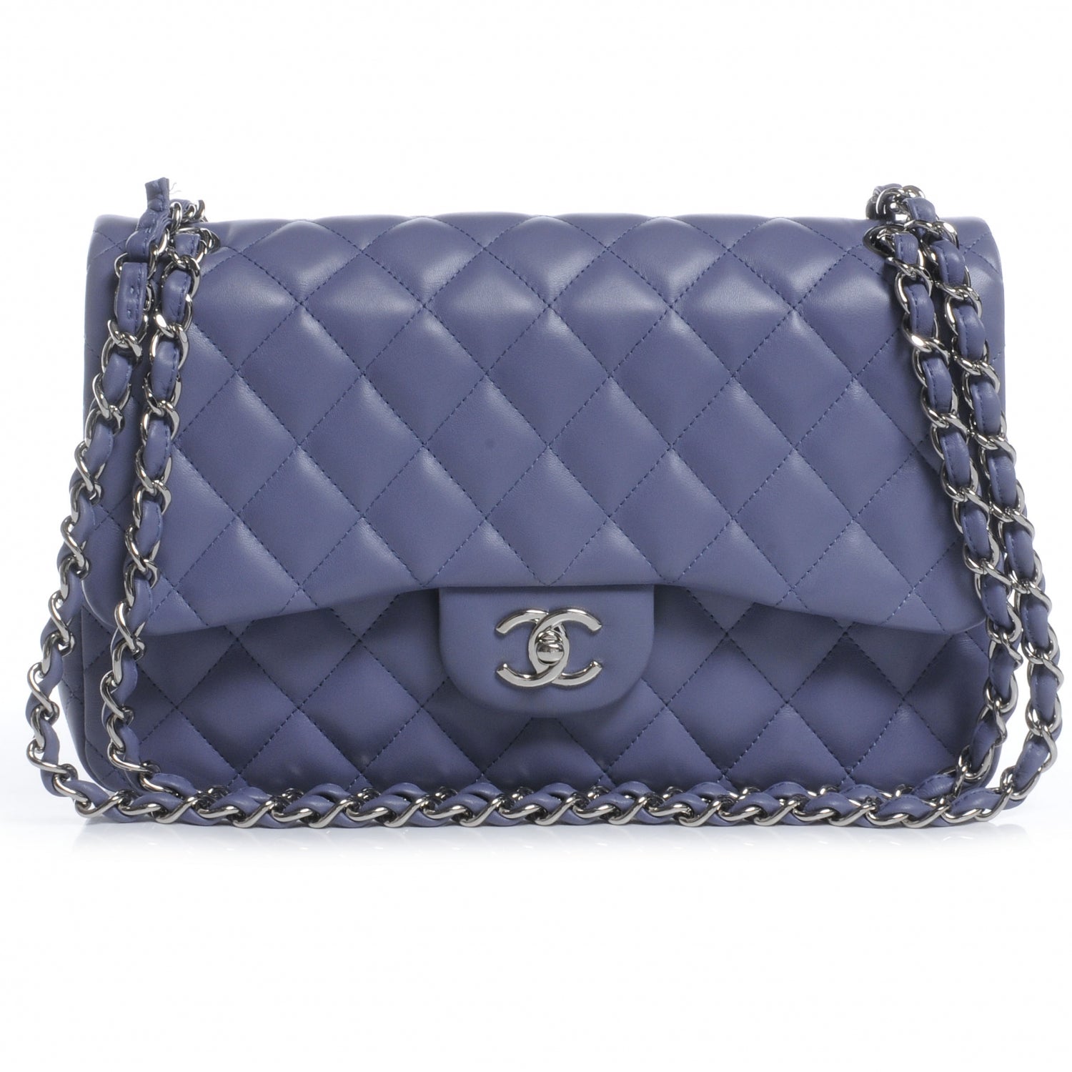 Chanel Lambskin Jumbo Double Flap Lavender 1 of 9