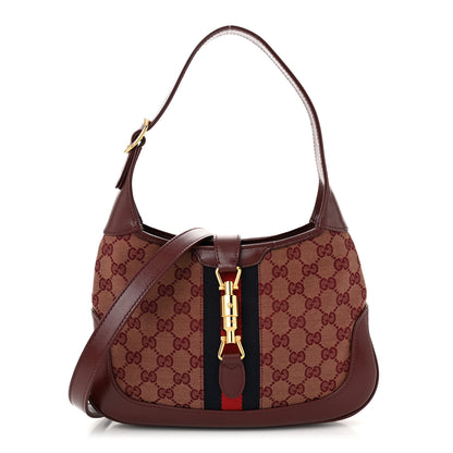 Gucci Monogram Azalea Calfskin Web Small Jackie 1961 Hobo Sahara Rubino Chardonnay 1 of 10