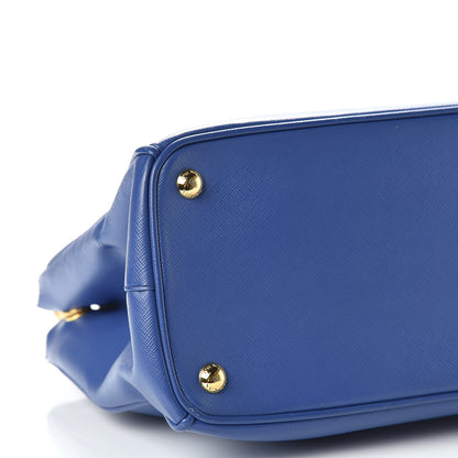 Prada Saffiano Small Galleria Double Zip Tote Bluette 7 of 22