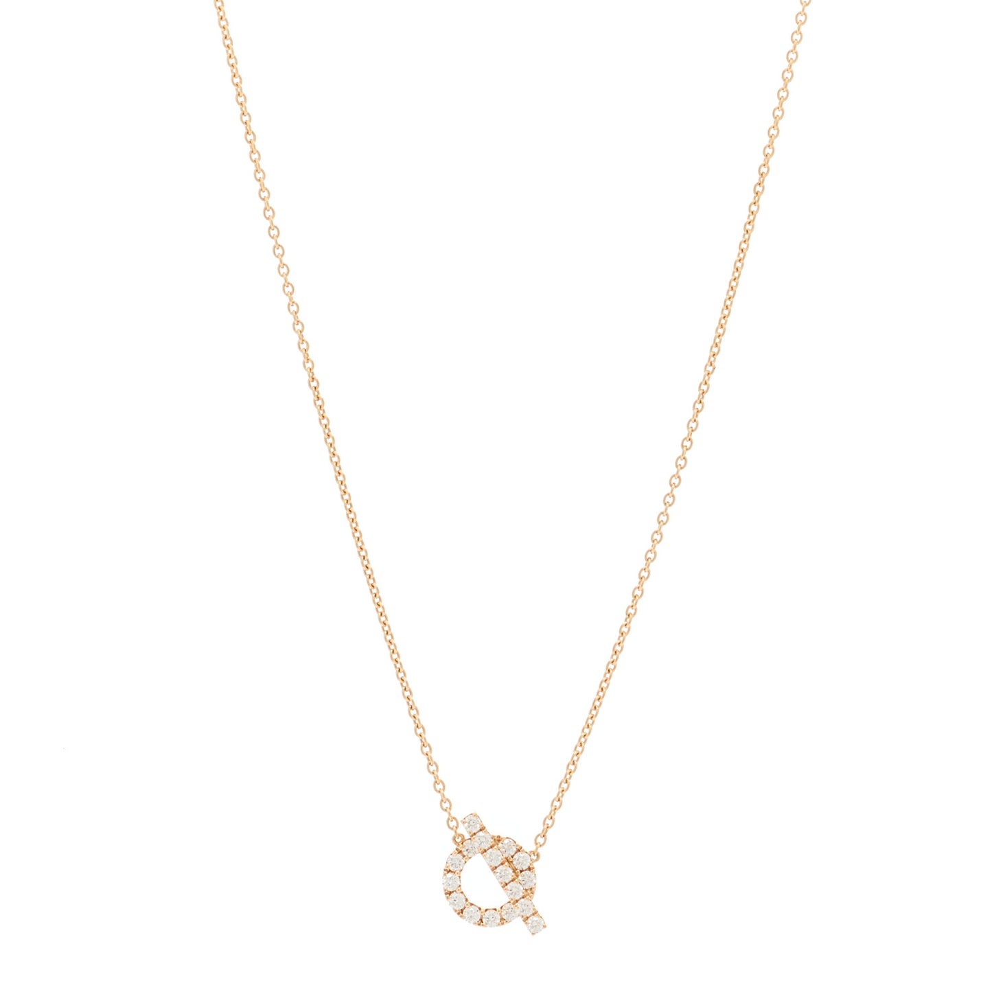18K Rose Gold Diamond Finesse Pendant Necklace