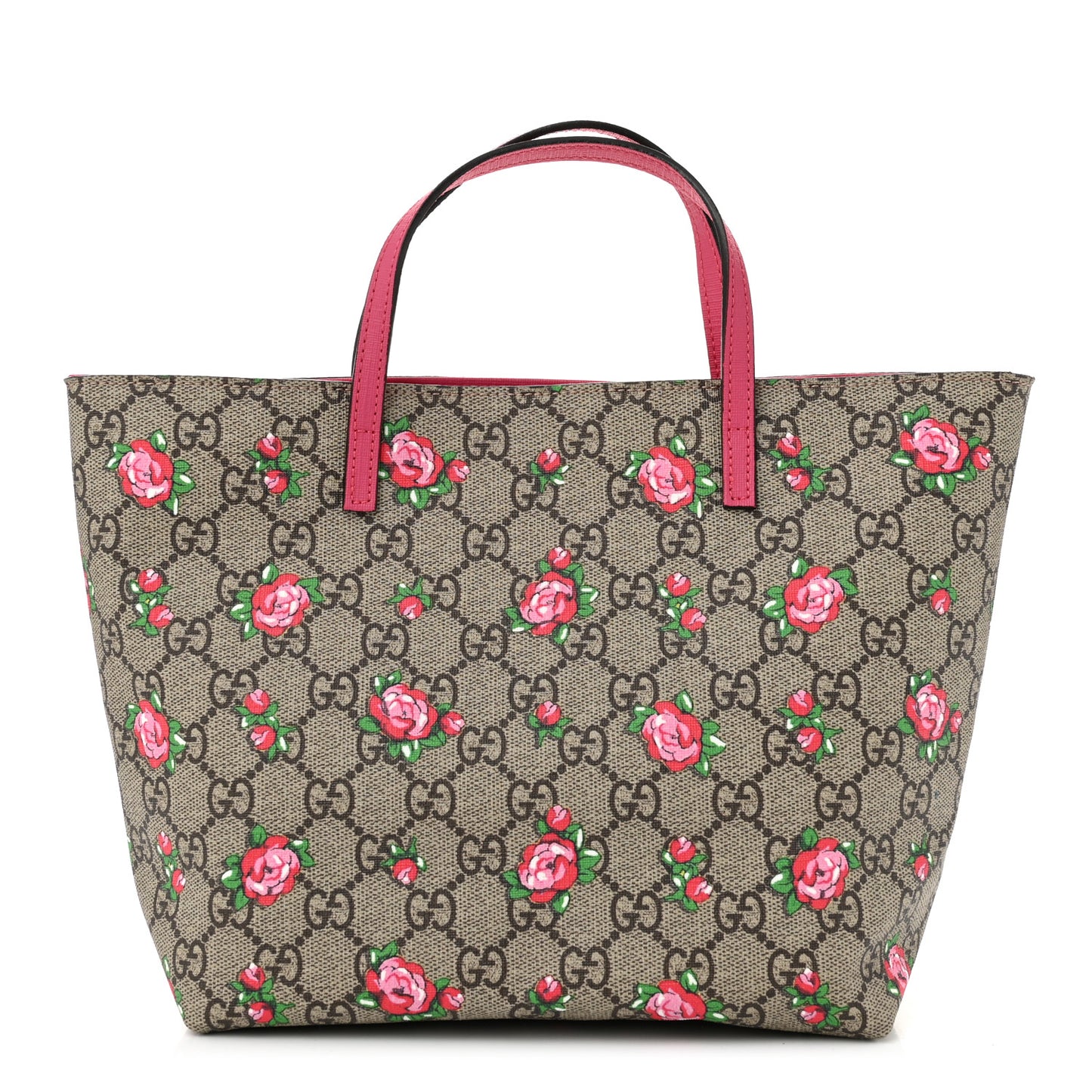 GG Supreme Monogram Kids Rosebud Tote Pink