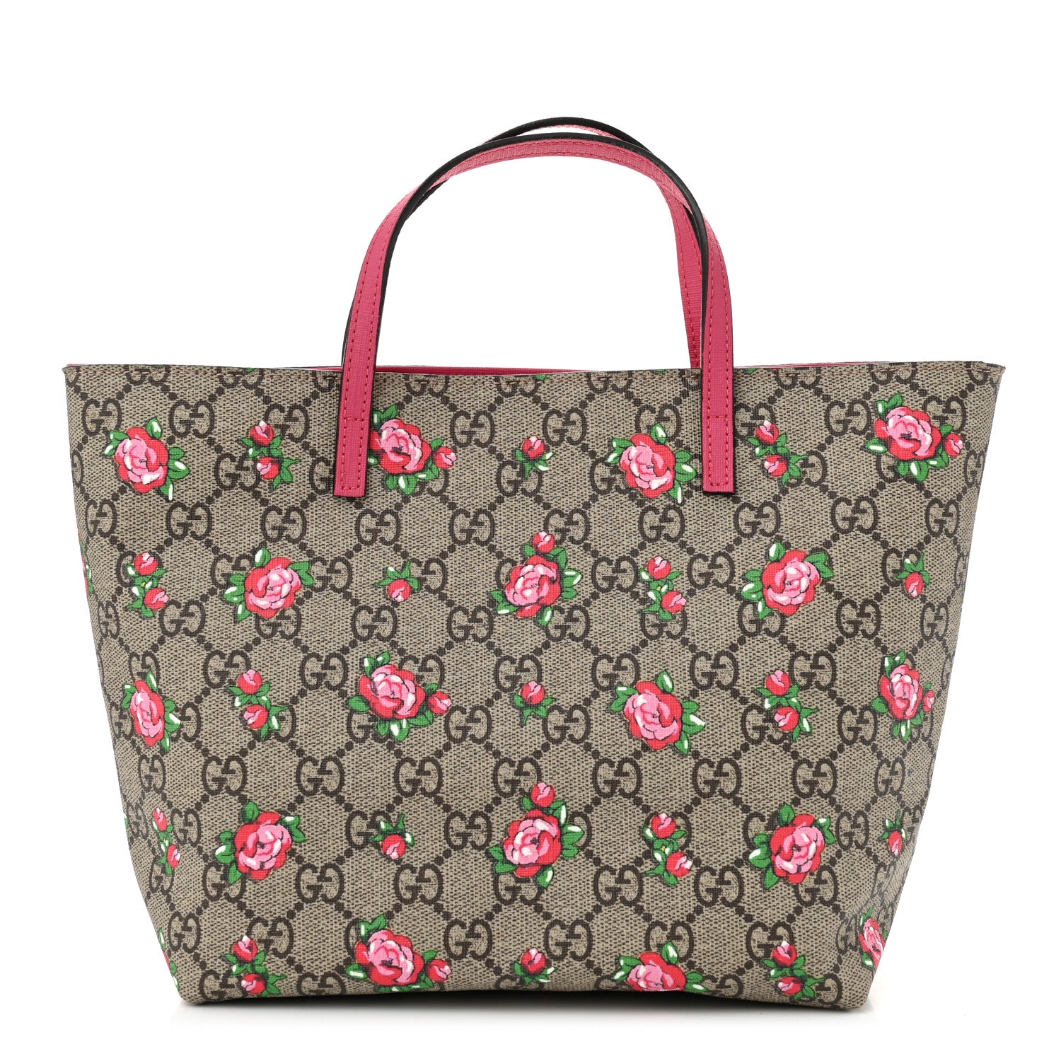Gucci GG Supreme Monogram Kids Rosebud Tote Pink 1 of 10