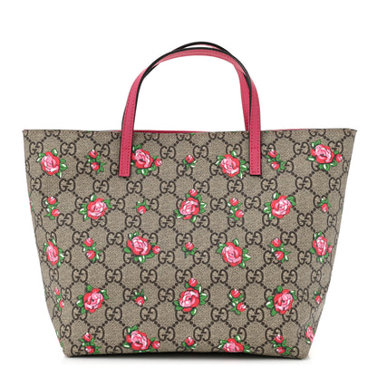Gucci GG Supreme Monogram Kids Rosebud Tote Pink 1 of 10