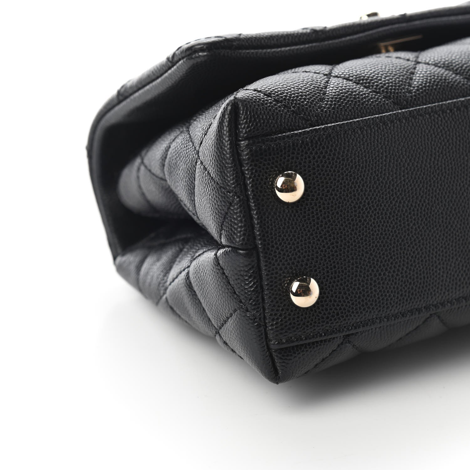 Chanel Caviar Quilted Extra Mini Coco Handle Flap Black 5 of 9