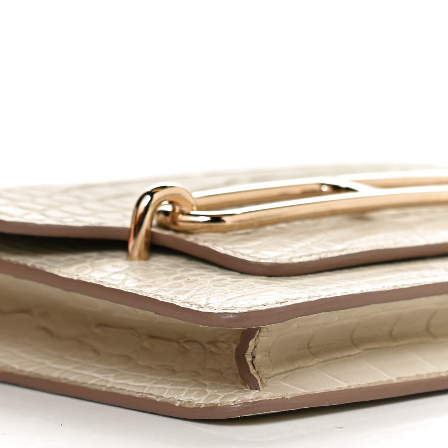 Matte Alligator Roulis Slim Wallet Beton
