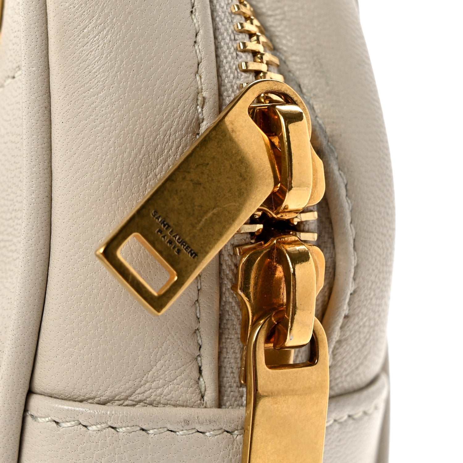 Saint Laurent Lambskin Quilted Le Maillon Chain Strap Crossbody Crema Soft 12 of 12