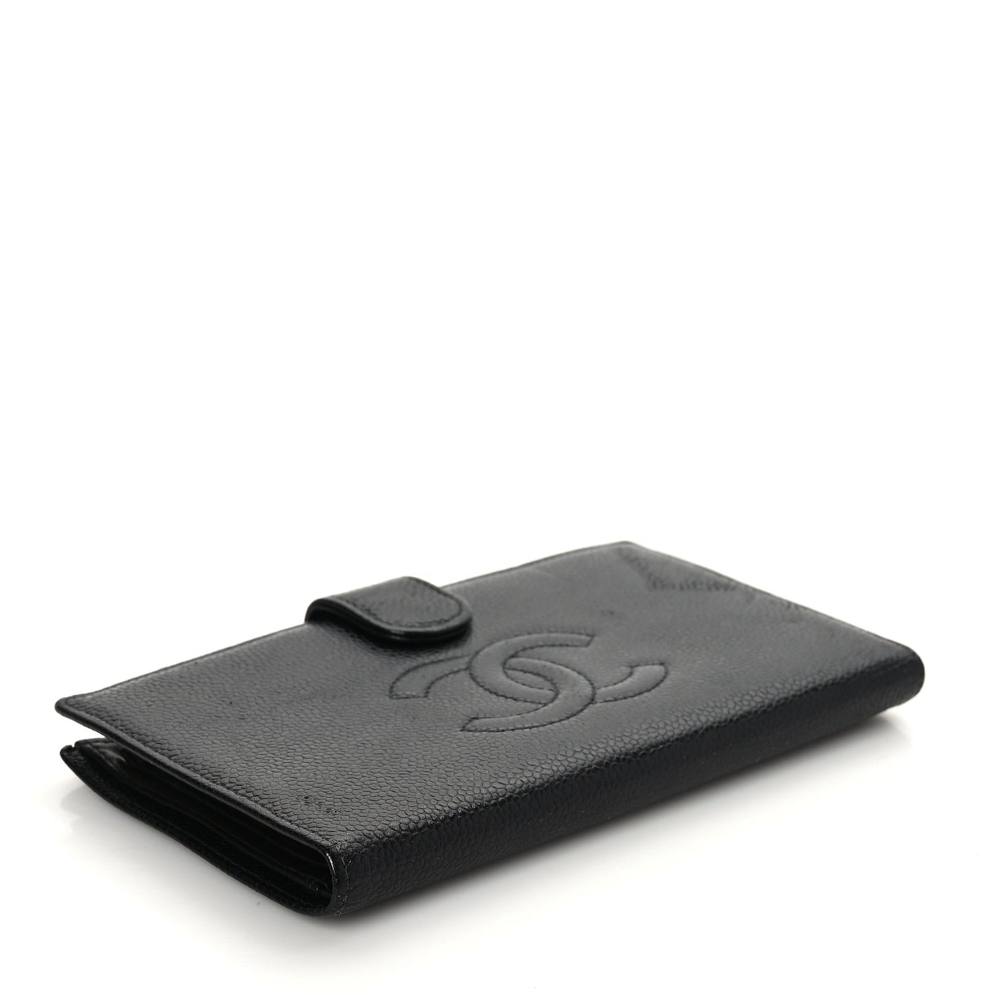 Caviar Timeless CC French Long Wallet Black