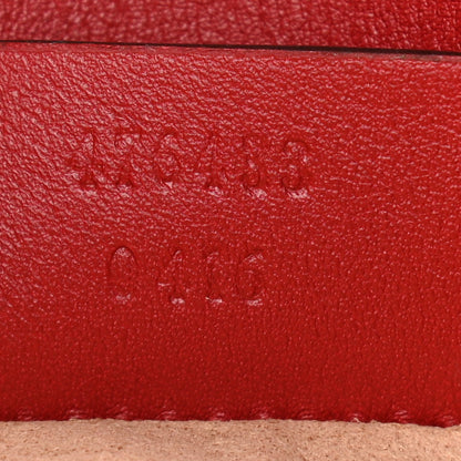 Gucci Calfskin Matelasse Super Mini GG Marmont Shoulder Bag Hibiscus Red 7 of 12