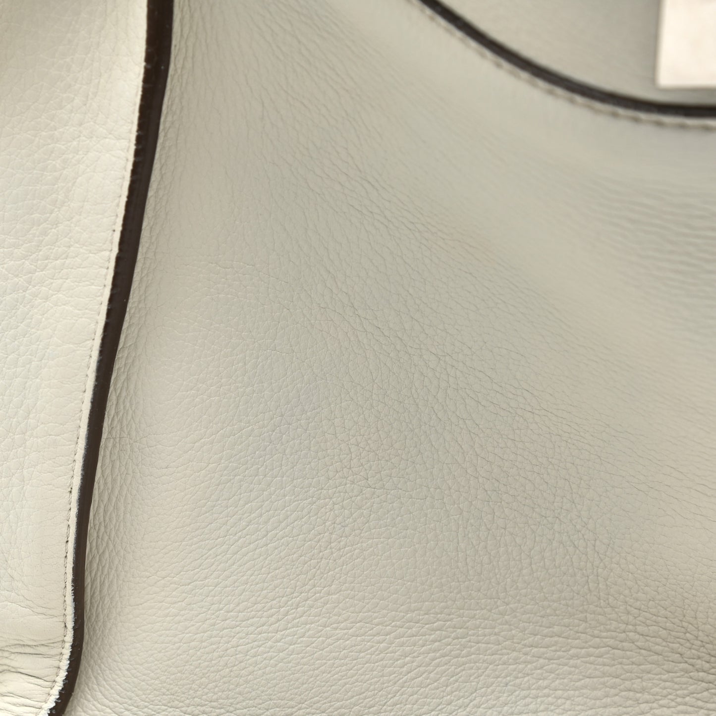 Calfskin Fur Monster Eyes Large Peekaboo Iconic Satchel White