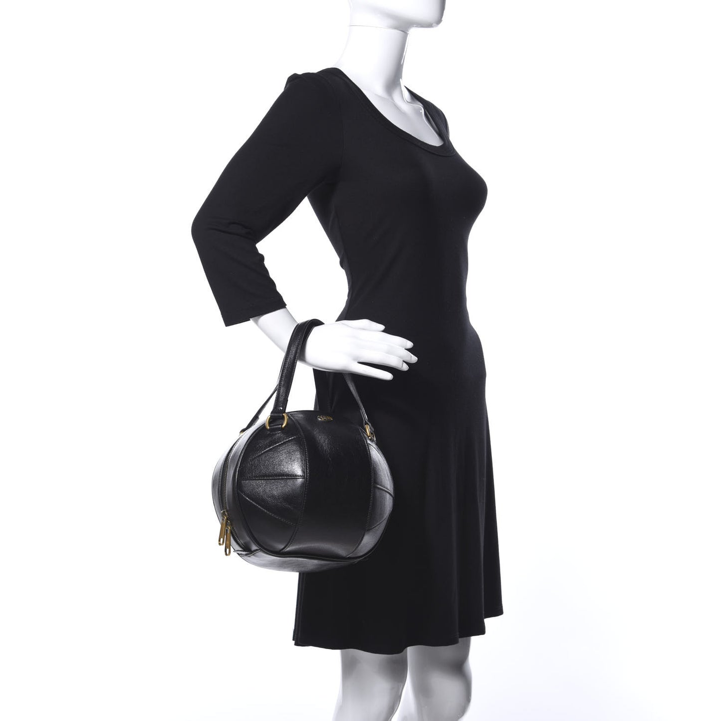 Piuma Lux Energy Tifosa Basketball Shaped Shoulder Bag Black