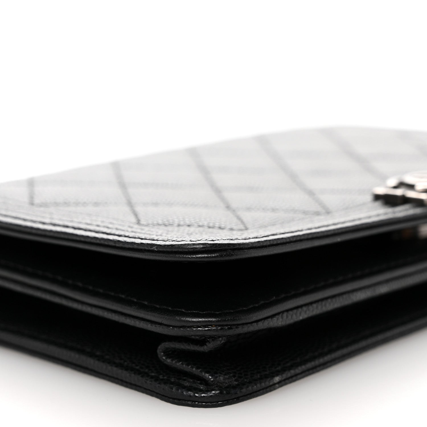Chanel Caviar Quilted Boy Wallet On Chain WOC Black 10 of 14