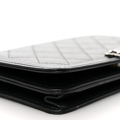 Chanel Caviar Quilted Boy Wallet On Chain WOC Black 10 of 14