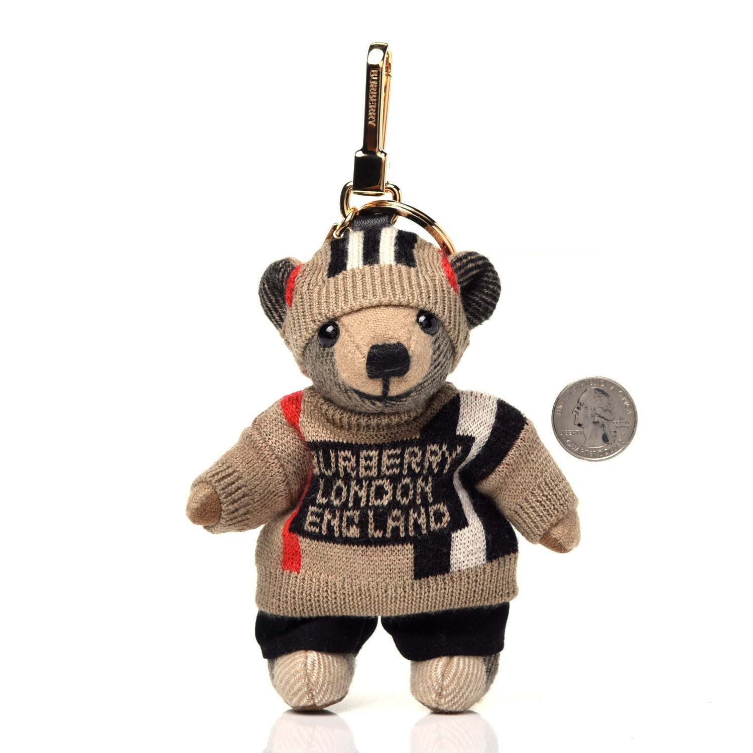 Burberry Thomas Sweater Teddy Bear Keychain Charm 2 of 6