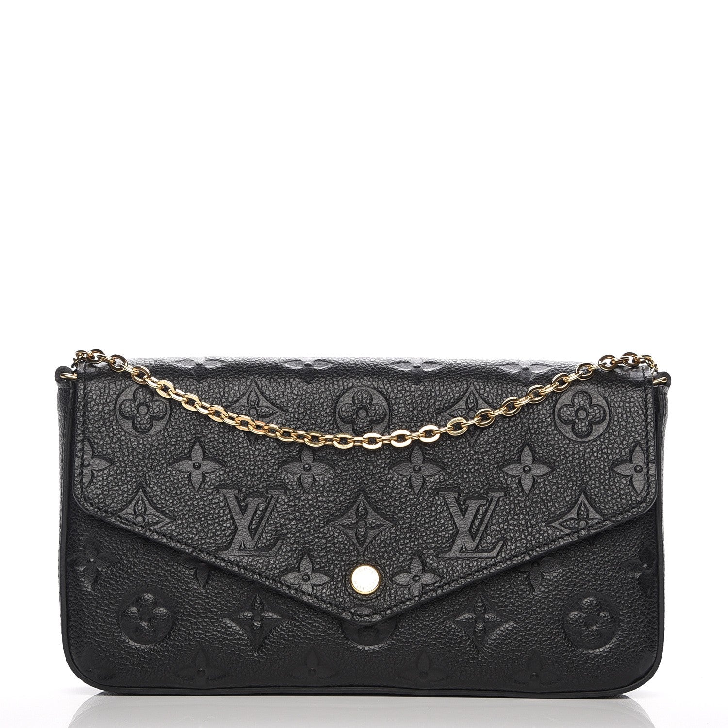Louis Vuitton Empreinte Pochette Felicie Chain Wallet Black 1 of 8