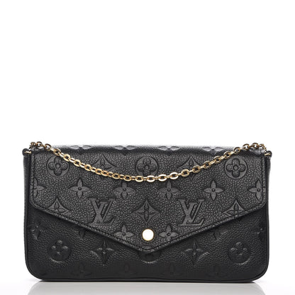 Louis Vuitton Empreinte Pochette Felicie Chain Wallet Black 1 of 8