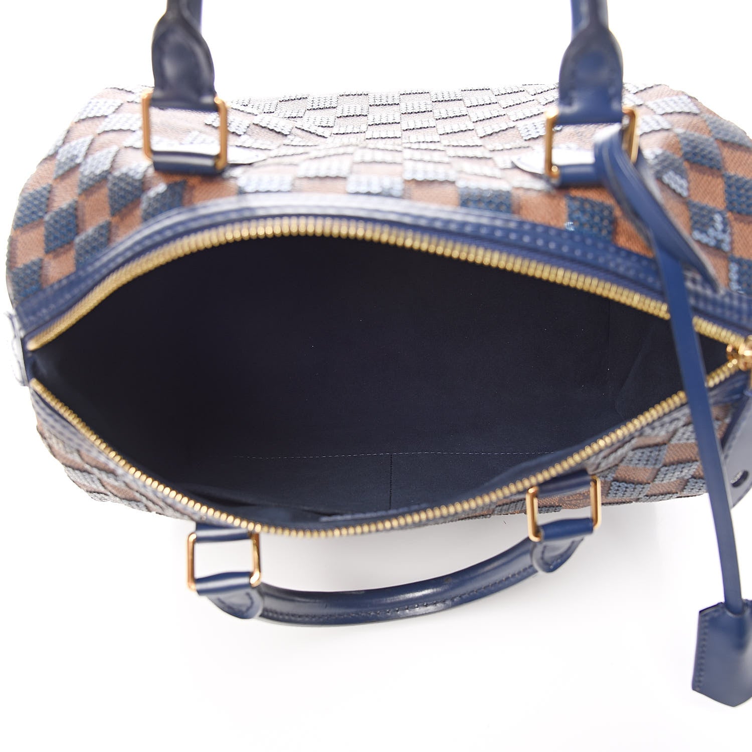 Louis Vuitton Damier Paillettes Speedy 30 Blue 5 of 12