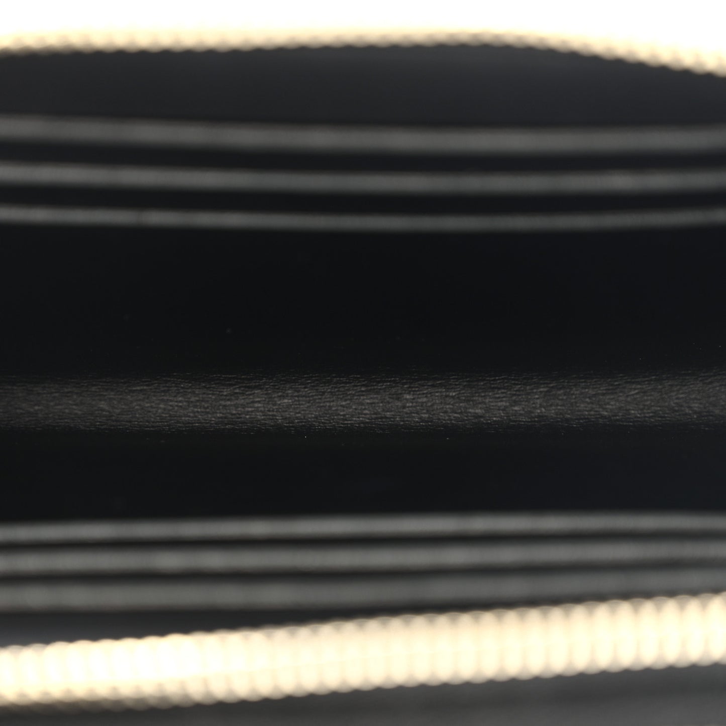 Caviar Quilted Large Gusset Double Zip Around Wallet Black