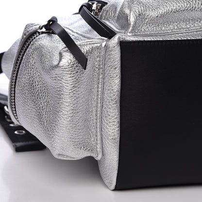 Burberry Metallic Deerskin Medium Rucksack Backpack Silver 8 of 9