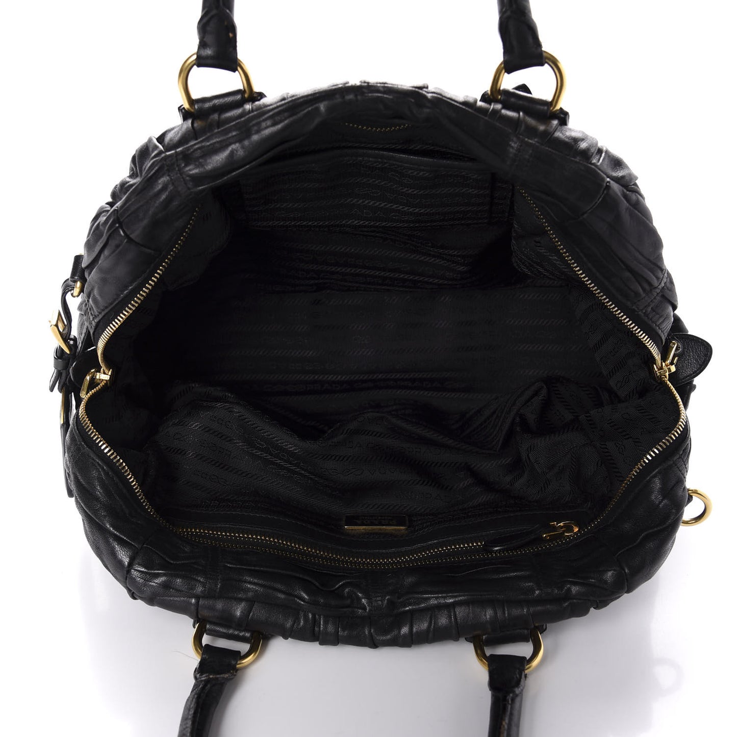 Nappa Gaufre Tote Black