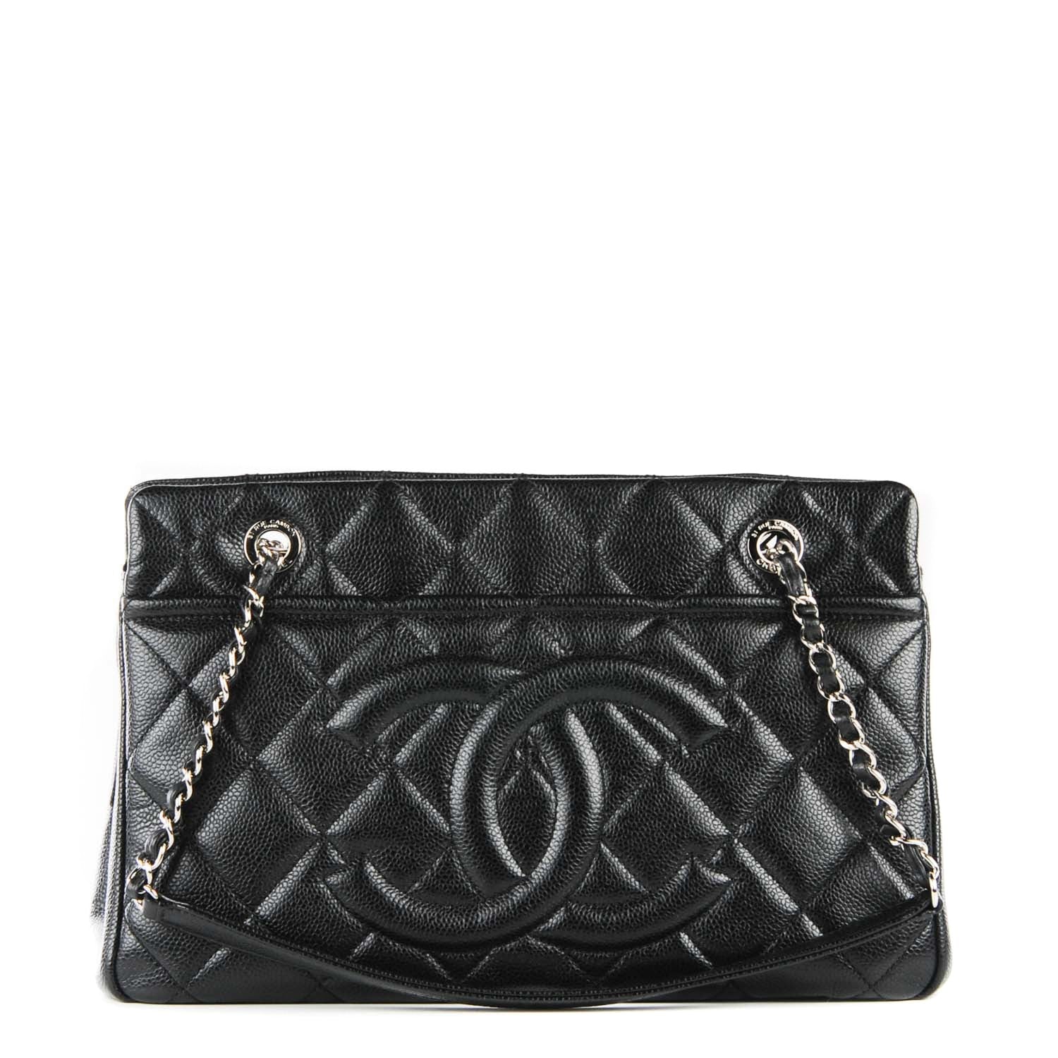 Chanel Caviar CC Timeless Tote Black 1 of 8