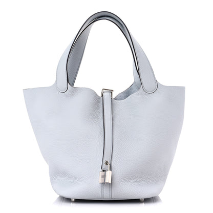 Hermes Taurillon Clemence Picotin Lock 22 MM Bleu Pale 1 of 11